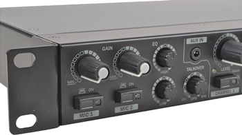 2 Zone Installation Mixer with 6 Stereo Inputs + 2 Mic Inputs